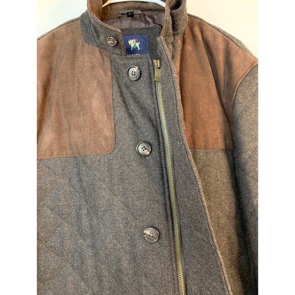 Hart Schaffner Marx Mens Stallworth Shooting Quilted Jacket Size L EUC 8426 - Picture 7 of 12